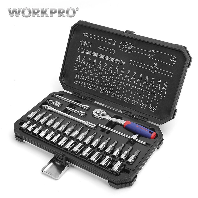 WORKPRO 35PC - Set de herramientas para auto
