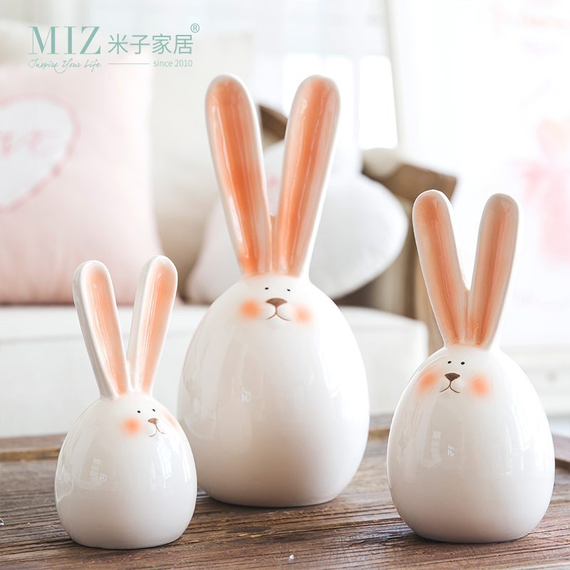 Miz 1 Pieza - Conejos - Home Decoration - Ceramica