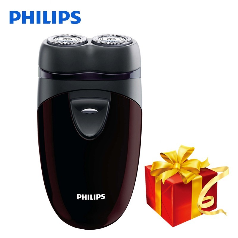 Philips Original - Afeitadora eléctrica PQ206 con dos cabezas - batería AA y contorno Facial