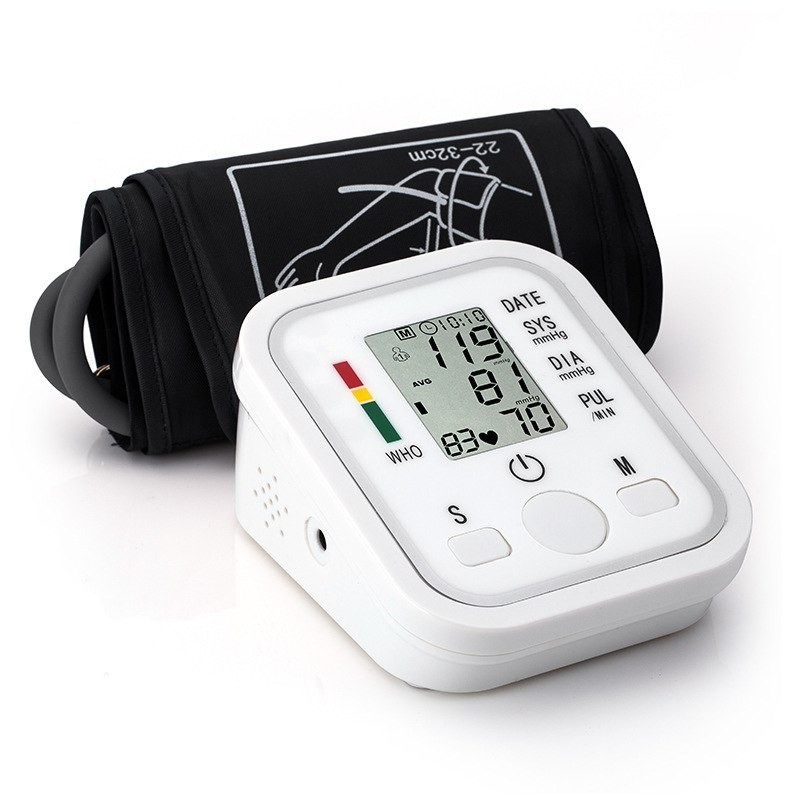 Monitor de presión arterial para brazo - Pantalla LCD - Funciones de voz
